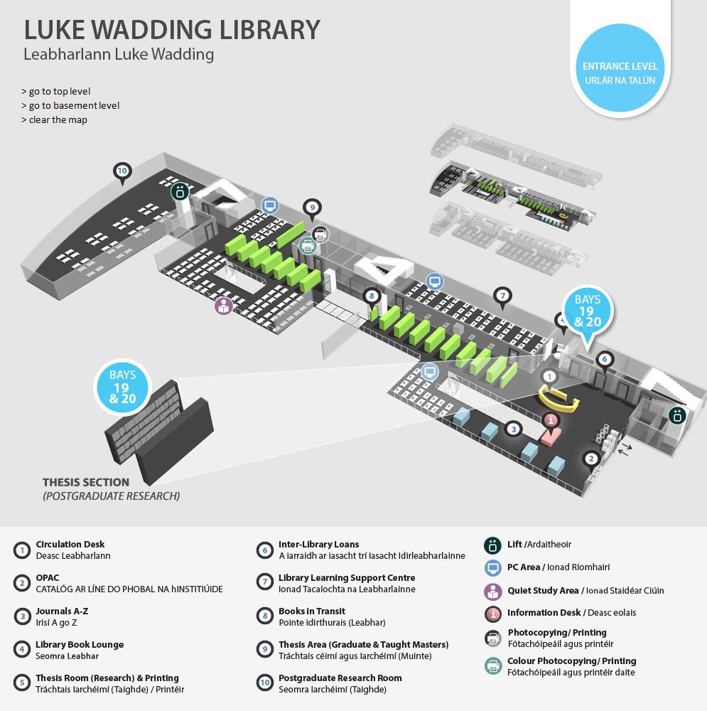 Setu Libraries Map: Entrance Level